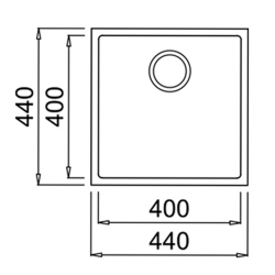 Teka Sink SQUARE 40.40 TG Arctic White - 3