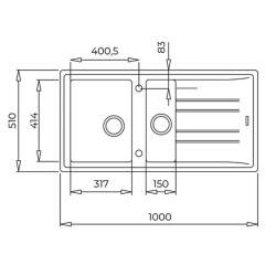 Teka Sink Stone 60 B-TG Metallic Grey - 4