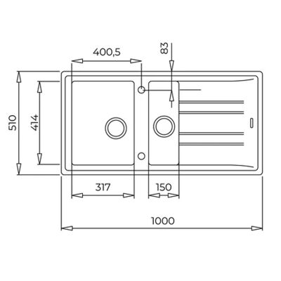 Teka Sink Stone 60 B-TG Metallic Grey - 4