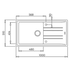 Teka Sink Stone 60 L-TG Carbon - 3