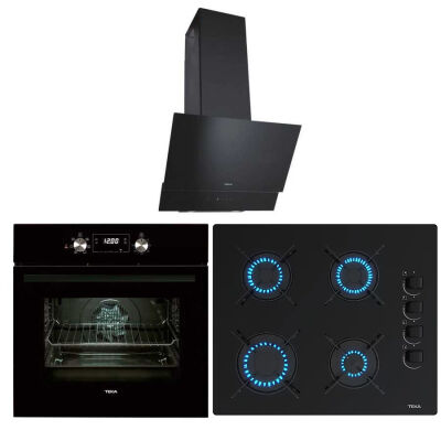 Teka Siyah Üçlü Ankastre Set ( HAK 625 Fırın - GBE 64002 Ocak - ATV 60 Davlumbaz ) - 1