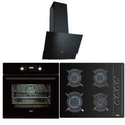 TEKA Siyah Üçlü Ankastre Set ( HAK 627 Ankastre Fırın - Maestro GBC 64002 Ocak - TVT 60.1 Duvar Davlumbaz ) - Teka