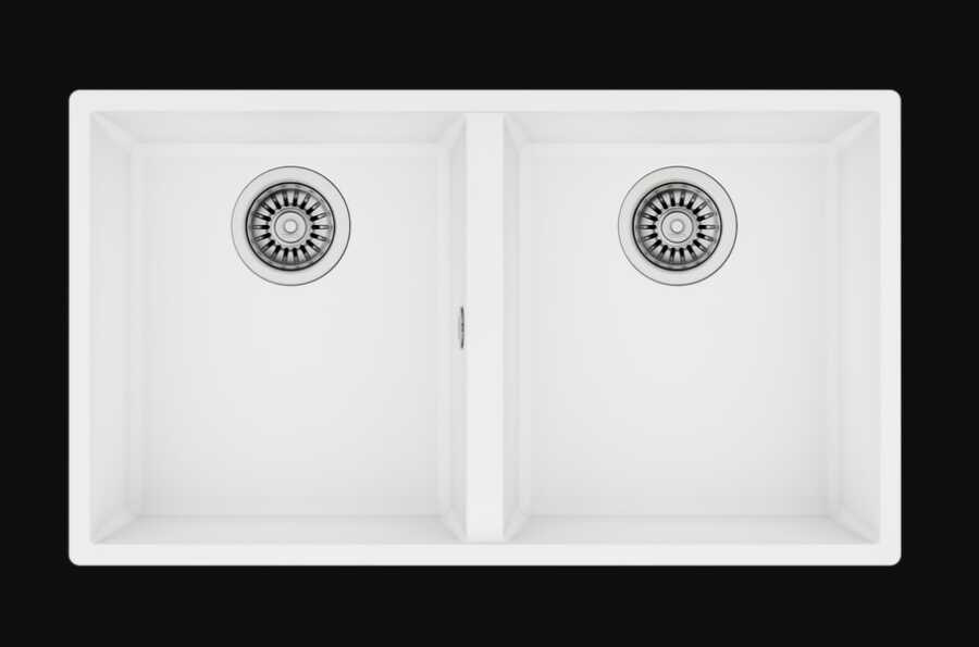 Teka 760 TG Çift Hazne Tezgahaltı Tegranite Eviye White