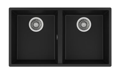 Teka 760 TG Çift Hazne Tezgahaltı Tegranite Evye Siyah - 1