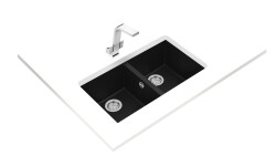 Teka 760 TG Çift Hazne Tezgahaltı Tegranite Evye Siyah - 2