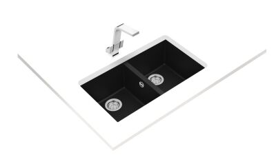 Teka 760 TG Çift Hazne Tezgahaltı Tegranite Evye Siyah - 2