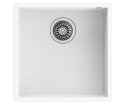 Teka Square 40.40 Tek Hazneli Tegranite Eviye Artic White - Teka