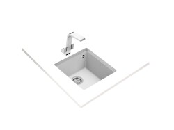 Teka Square 40.40 Tek Hazneli Tegranite Eviye Artic White - 2