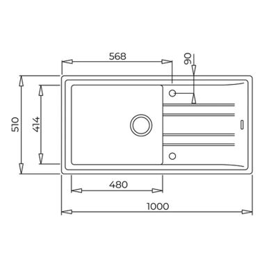 Teka Stone 60 L-TG Sink Metallic Gray (115330007) - 2