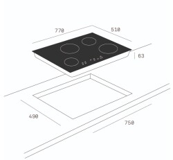 Teka TB 770 Vitrokeramik Elektrikli Ocak Siyah - 3
