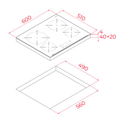 Teka TBC 64010 Vitrokeramik Elektrikli 60 cm Ocak Siyah - 3