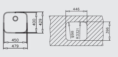 Teka Under Counter BE SERIES 45.40 Stainless Steel Kitchen Sink - 2
