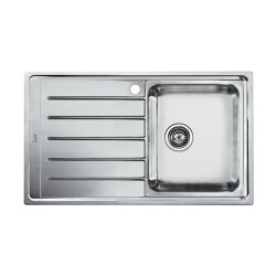 Teka Vitae 45 B Micro-Linen Stainless Steel Kitchen Sink Right Hand Drainer - Teka