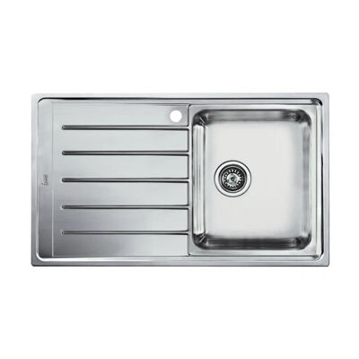 Teka Vitae 45 B Micro-Linen Stainless Steel Kitchen Sink Right Hand Drainer - 1