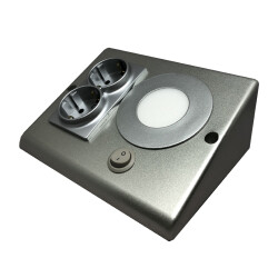 Teknoloji Aydınlatma 2-Piece Socket Led 3W Switched Silver Grey - Teknoloji