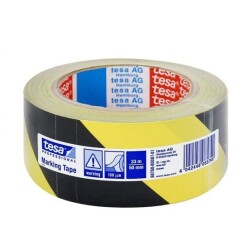 Tesa 60760 Sign Tape Yellow Black 33X50 - Tesa