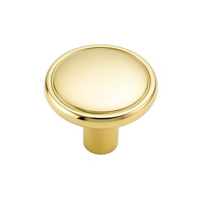 Tiviti Button Handle Mirror - Gold: - 1