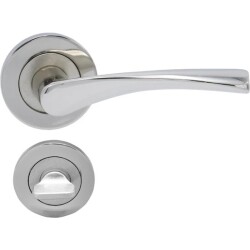 Tiviti Door Handle Bravo Model, WC,Rosette, Satin - Tiviti