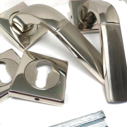 Tiviti Door Handle Daffodil Model Rosette Satin - 2