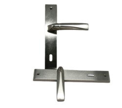 Tiviti Door Handle Kristal Model, Mirrored Nickel Satin - Tiviti