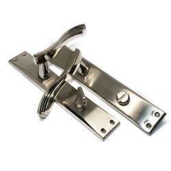 Tiviti Door Handle Pırlanta Model, WC, Mirrored, Satin - Tiviti