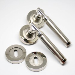 Tiviti Door Handle, Safir Model, Satin, Nickel - Tiviti