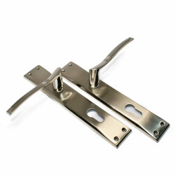 Tiviti Door Handle Turkuaz Model, Mirrored, Satin - Tiviti