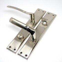 Tiviti Door Handle Turkuaz Model, WC, Mirrored, Satin - Tiviti