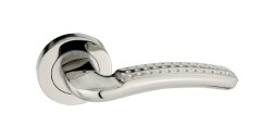Tiviti Door Handle Yakut Model, Rosette, Satin - Tiviti