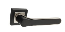Tiviti Door Handle Zirve Model, Square Rosette, Chrome Black - Tiviti
