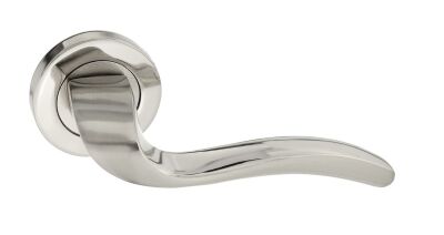 Tiviti Door Knob Diamond Room Round Rosette Nickel Satin - 1