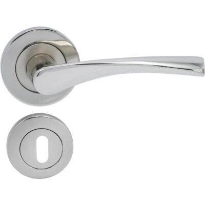 Tiviti Door Handle Bravo Model, Room, Rosette, Satin - 1