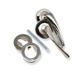 Tiviti Kapı Kolu Bravo Yale Yuvarlak Rozet Nikel - Tiviti