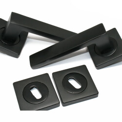 Tiviti Kapı Kolu Mercan Oda Kare Rozet Siyah - 2