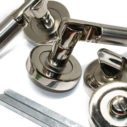 Tiviti Kapı Kolu Şahin Wc Yuvarlak Rozet Nikel - 2