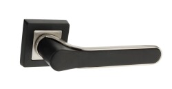 Tiviti Door Handle Zirve Model, Square Rosette, Chrome Black - Tiviti
