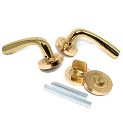 Tiviti Kapı Kolu Yeşim Wc Yuvarlak Rozet Gold (Albrifin) - Tiviti