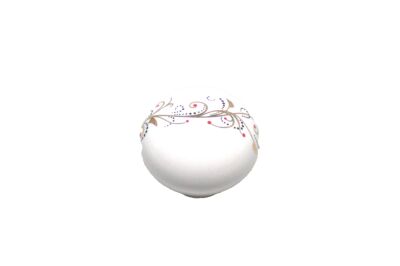 Tomurcuk Porcelain Button Handle Cabinet-Copper Pattern Gilded - 1