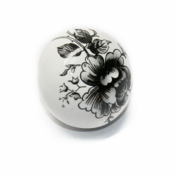 Tomurcuk Porcelain Button Handle Smoked Pattern - 2