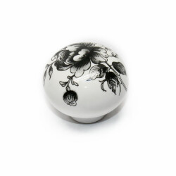 Tomurcuk Porcelain Button Handle Smoked Pattern - Tomurcuk
