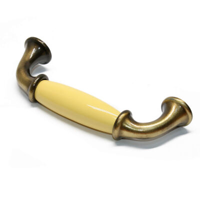 Tomurcuk Porcelain Handle 096 Brushed Antique Patternless Yellow - 3