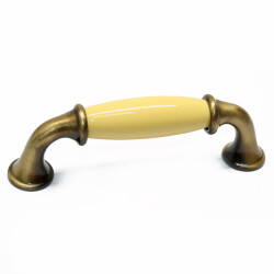 Tomurcuk Porcelain Handle 096 Brushed Antique Patternless Yellow - Tomurcuk