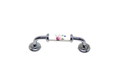 Tomurcuk Porcelain Handle 096 Chrome Pattern - 1