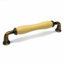 Tomurcuk Porcelain Handle 128 Brushed Antique Patternless Yellow - Tomurcuk