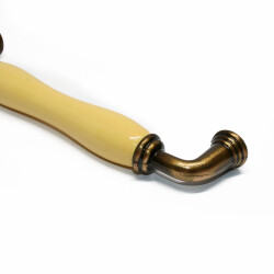 Tomurcuk Porcelain Handle 128 Brushed Antique Patternless Yellow - 2