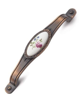 Tomurcuk Porcelain Handle 128 Brushed Copper Pattern - 1