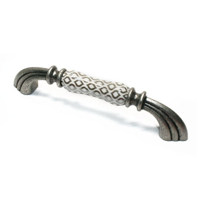 Tomurcuk Porcelain Handle 128 Silver Pattern 458 Plated Pattern - 1