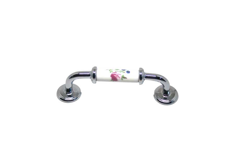 Tomurcuk Porselen Kulp 96mm Krom Desen