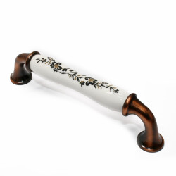 Tomurcuk Porselen Kulp 128mm Bakır Desen Yaldızlı - 1