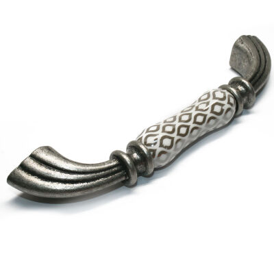 Tomurcuk Porselen Kulp 128mm Gümüş Desen Kaplama - 2